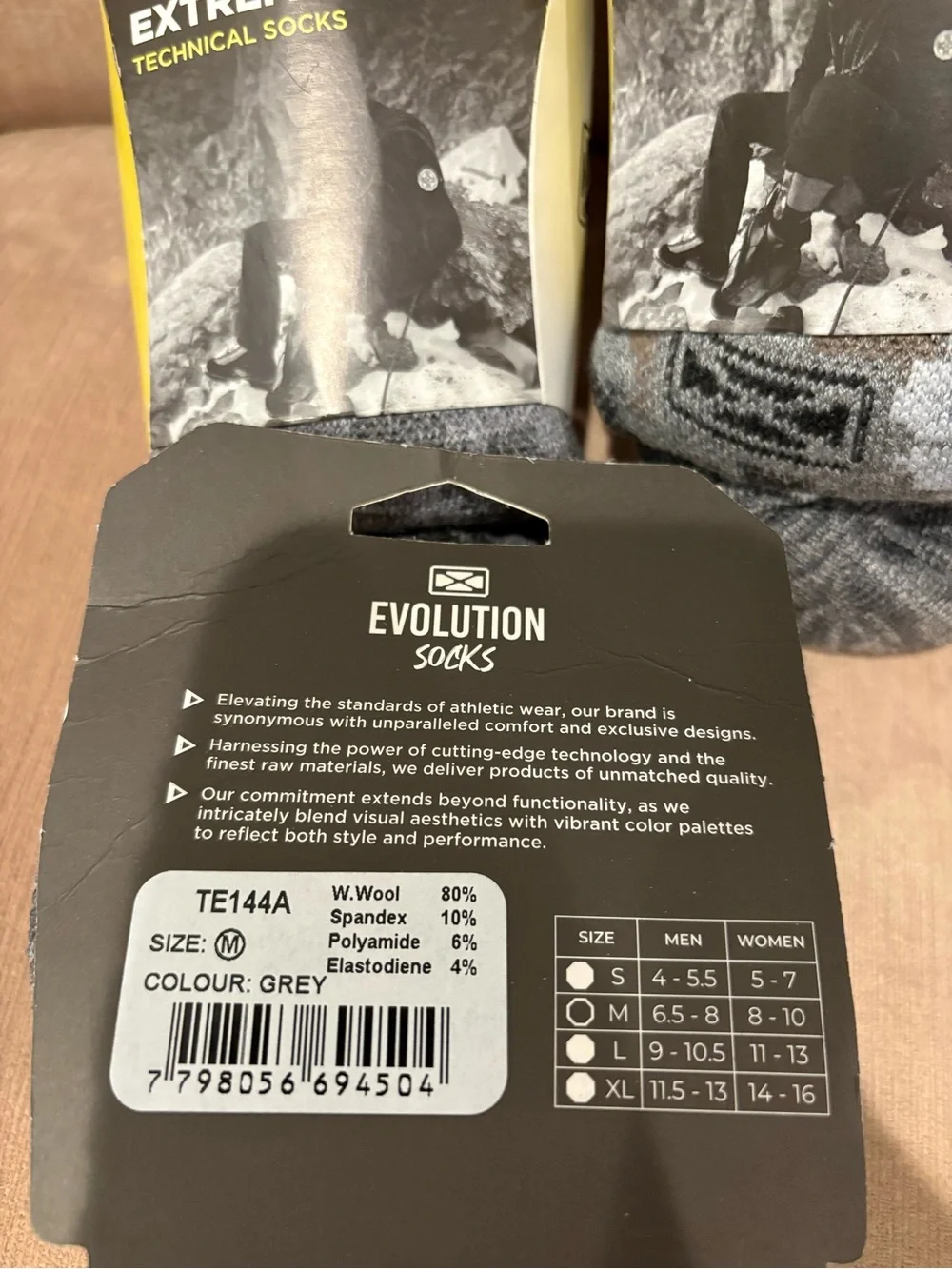 Bundle 3 Extreme Technical Socks Evolution Wool Medium Gray Camo